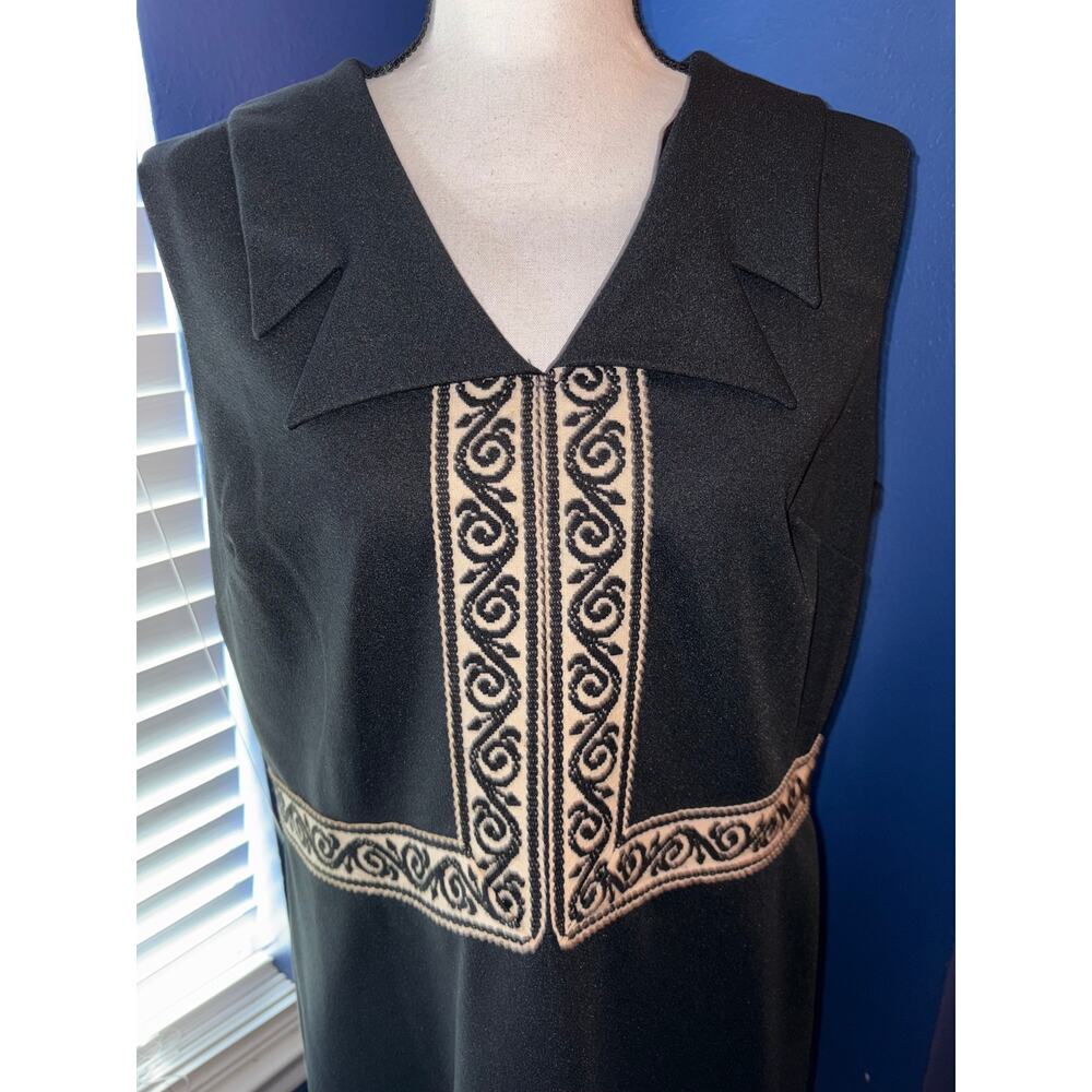 John of California Black Sleeveless Dress — 60's-70's Vintage Plus Size